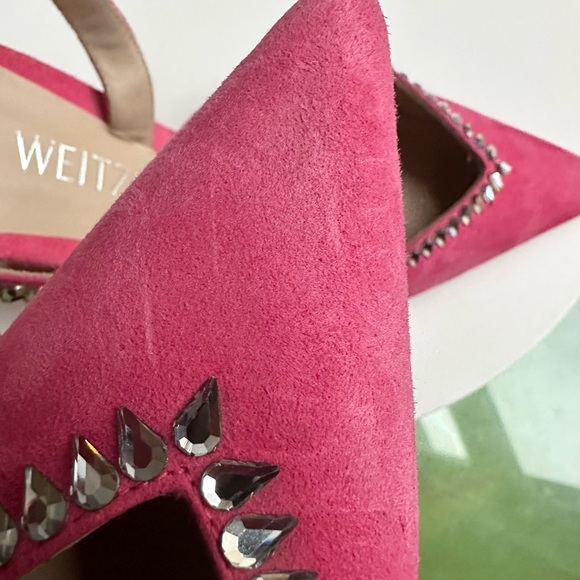 🌺 STUART WEITZMAN🌺 Gemcut Xcurve 100 Slingback Pink Pump size 9.5 - Picture 15 of 17